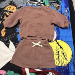 petit main トレーナー・スカートセット 80 ブラウンのサムネイル
