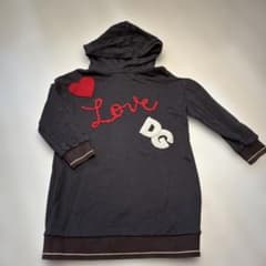 DOLCE&GABBANA キッズ フード付きワンピース ブラックのサムネイル