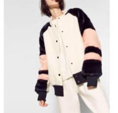【送料込み】ZARA 袖ファーブルゾンオーバーサイズのサムネイル