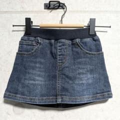 【西松屋】バックハートポケット♡ デニムスカート風 パンツ 95cm