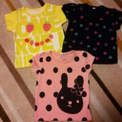 80センチ　女の子可愛いTシャツ3点セットのサムネイル