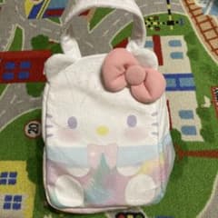 新品》　サンリオキャラクターズ　パステルレインボーふわふわバッグ　ハローキティ
