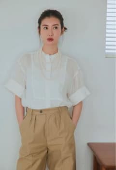 MY WEAKNESS スタンドカラーブラウス - メルカリ