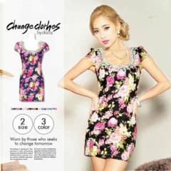 定価¥6900花柄タイトドレスのサムネイル