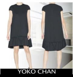 極美品 YOKO CHAN キャップスリーブワンピース 黒 38のサムネイル