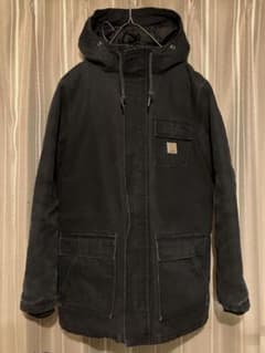 carhartt ダック生地シベリアンパーカー BLK S〜Mサイズ相当 - メルカリ