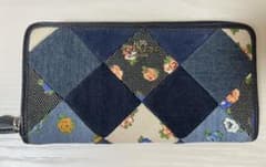 正規品 COACH 長財布 デニム 花柄のサムネイル