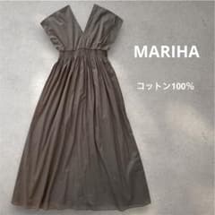 極美品】MARIHA マリハ 夏の光のドレス マキシワンピースモカブラウン
