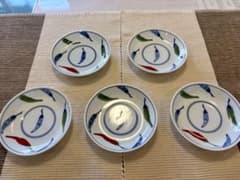 唐辛子柄 小皿 5枚セット 薬味皿 醤油皿　 お料理の彩りに合いやすいです。のサムネイル
