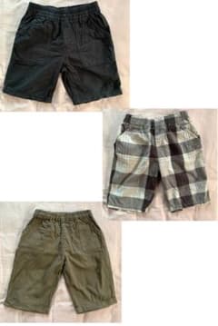 男の子　ハーフパンツ110 サイズ　3 点セットのサムネイル