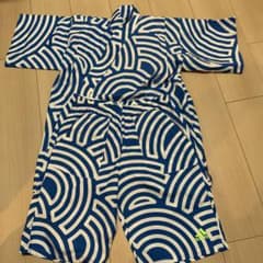 美品　adidas アディダス　甚平　ブルー　150のサムネイル