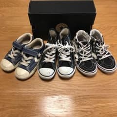 VANS コンバース ハイカット スニーカー３足 19cmのサムネイル
