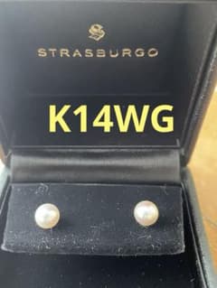STRASBURGO ストラスブルゴ K14WG淡水パールピアス 両耳用 - メルカリ
