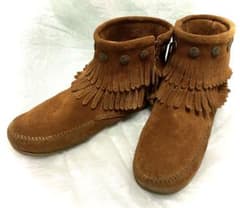 MINNETONKA 미네톤카 스웨이드 프린지 부츠 24cm