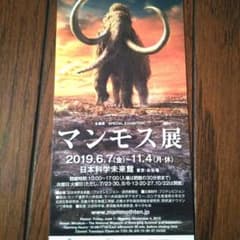 【ももん様専用】マンモス展 チケット(2枚)のサムネイル