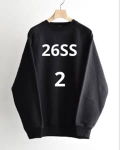 26SS 新品 COMOLI コットン裏毛クルーネック スウェット サイズ2