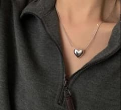 799 シルバー ハート ネックレス ヴィンテージ ドレス 結婚式 カジュアル