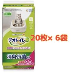 デオトイレ消臭・抗菌シート無香料20枚×6袋セット - メルカリ