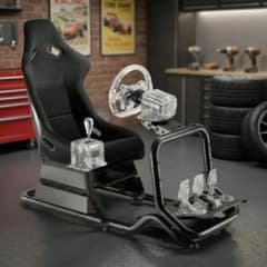 高剛性48mmスチールフレーム レーシングコックピット バケットシート付 