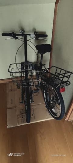 折りたたみ自転車 前後カゴ付き ブラック　ビーム　206-FD 折りたたみ自転車 前後カゴ付き ブラック ビーム 206-FD - メルカリ