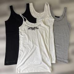 AZUL by moussy Ｍ タンクトップ 4枚セット ビジューのサムネイル