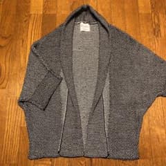 ZARA ニット カーディガン 羽織 ボレロ M 黒 白 セーターのサムネイル