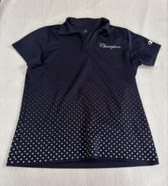 チャンピオン ゴルフ ポロシャツ L ネイビー 総柄 Champion