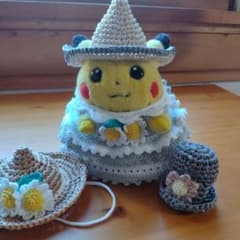 ピカチュウ 着せ替え 帽子付きハンドメイドのサムネイル