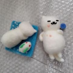 아*야님 니들 펠트 만조쿠씨와 고양이 캔 미안 고양이 짱 세트