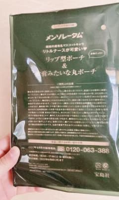 GLOW 6月号付録メンソレータム リップ型&軟膏型ポーチ 2点セットのサムネイル