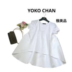 極美品✨YOKO CHAN ヨーコチャン　ティーシャツチュニックレース 白 S 極美品✨YOKO CHAN ヨーコチャン ティーシャツチュニックレース 白 S