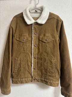 GAP ボア襟 ブラウンデニムジャケット Mのサムネイル