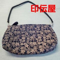 美品】印傳屋 INDEN-YA 甲州印伝 ハンドバッグ 葡萄柄 漆 - メルカリ