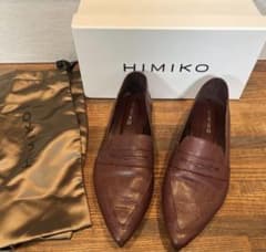 美品♦︎HIMIKO♦︎ブラウン♦︎ポインテッドトゥ レザー