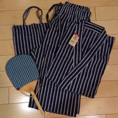 無印良品 麻混ストライプ 甚平 紳士 Mのサムネイル