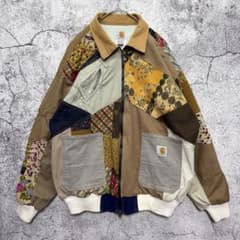 【希少】カーハート パッチワーク クレイジーパターン ダックジャケット L
