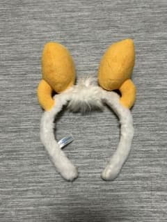 耳付きヘアバンド 白と黄色のサムネイル