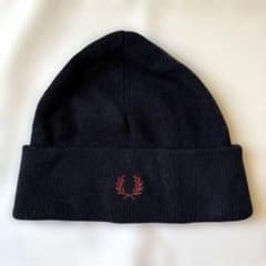 FRED PERRY フレッドペリー ニット帽 ネイビー 紺 メンズ シンプル