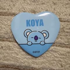 BT21 KOYA ハート型缶バッジのサムネイル