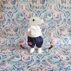 NFF アウトフィット【ブラウス(白レースリボンB)&かぼちゃパンツ】