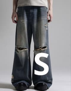 GRANCY】Rifted Slash Buggy Denim Pants - メルカリ