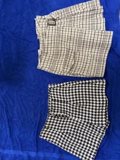 レディース ショートパンツ 2点セット チェック 千鳥格子のサムネイル