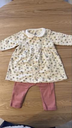 プチバトー　PETIT BATEAU 6M/67cm ベビーワンピース、レギンスのサムネイル