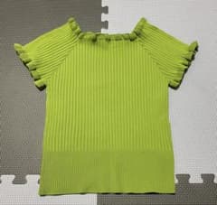 ANAP グリーン フリル トップス オフショル オフショルニット アナップ