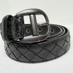 BOTTEGA VENETA イントレチャート レザーベルト ブラック - メルカリ