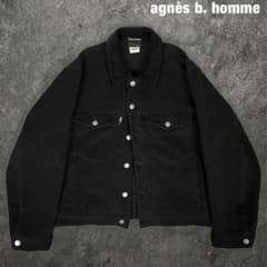 agnes b. homme トラッカージャケット ブラック キリン agnes b. homme トラッカージャケット ブラック キリン - メルカリ