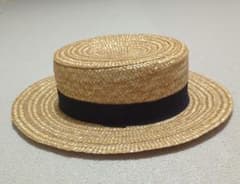 【美品・ほぼ未使用】grillo/グリーロ/イタリア製/カンカン帽/麦わら帽子