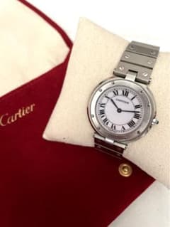 Cartierサントスラウンド美品ユニセックス電池新品のサムネイル