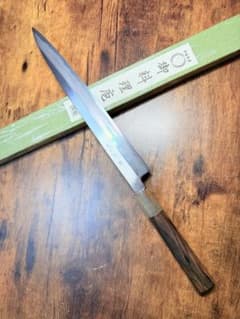 森本光一作 刺身 柳刃 包丁 白鋼 9寸 縞黒檀水牛八角柄 - メルカリ