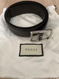 GUCCI 黒レザーベルト 95-98のサムネイル
